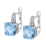 Blueish Mystic Quartz, 925 Sterling Silver Earrings