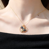 Natural London Blue Topaz Gemstone, Gold Plated, 925 Sterling Silver Necklace