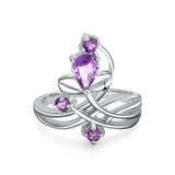 Natural Amethyst , 925 Sterling Silver Ring