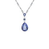 Natural Iolite Blue Mystic Quart Gemstone, 925 Sterling Silver Necklace