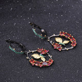 Natural Garnet, Gold Plated, 925 Sterling Silver Handmade Earrings