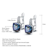 Blueish Mystic Quartz, 925 Sterling Silver Earrings