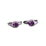 Natural Amethyst, 925 Sterling Silver Set