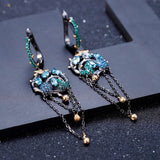 Natural Swiss Blue Topaz Gemstone, Gold Plated, 925 Sterling Silver Handmade Drop Earrings