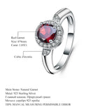 Natural Red Garnet, 925 Sterling Silver Ring