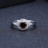 Natural Red Garnet, 925 Sterling Silver Ring