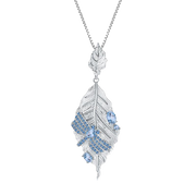 Natural Swiss Blue Topaz Gemstone,  925 Sterling Silver Handmade Necklace