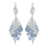 Natural Swiss Blue Topaz Gemstone, 925 Sterling Silver Handmade Drop Earrings