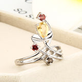 Natural Gemstones, 925 Sterling Silver Ring