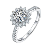 Moissanite Diamond , 925 Sterling Silver Ring
