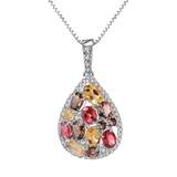 Natural Gemstones, 925 Sterling Silver Necklace