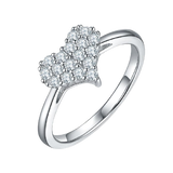 Moissanite Diamond, 925 Sterling Silver Ring