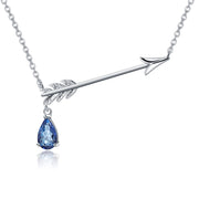 Natural Sky Blue Topaz, 925 Sterling Silver Necklace