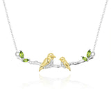 Natural Gemstones, 925 Sterling Silver Necklace