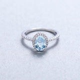 Natural Blue Sapphire, 925 Sterling Silver Ring