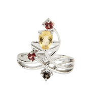 Natural Gemstones, 925 Sterling Silver Ring