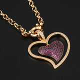 Zirconium Pendant Heart Shaped Necklace